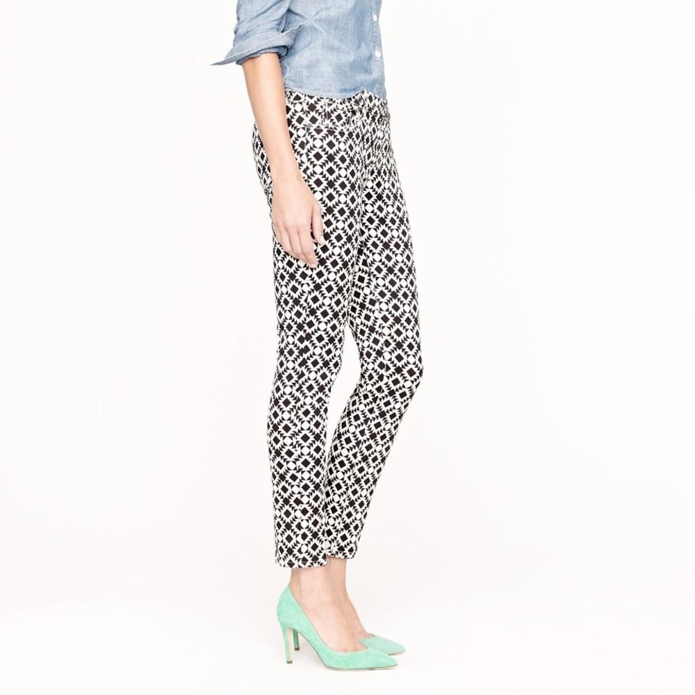 J.Crew Toothpick Jean in Geometric Print